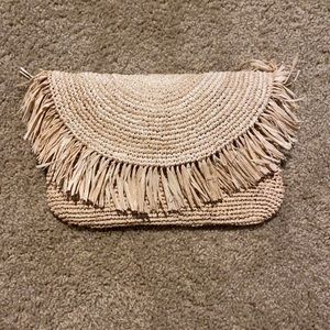 Mar y sol crossbody raffia bag or clutch.